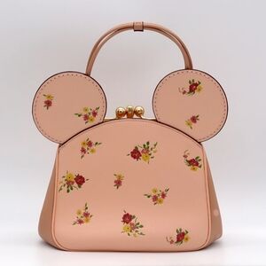 COACH Disney X Kisslock Bag Pink Minnie Ears Sold Out Limited Edition 29351